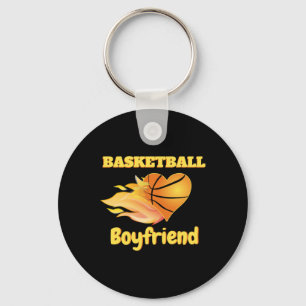 Basketbal Vriendje Fiery Heart Basketbal Gift Sleutelhanger