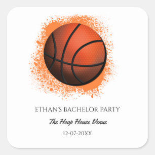Basketbal vrijgezel / verjaardagsfeestje Sinaasapp Vierkante Sticker