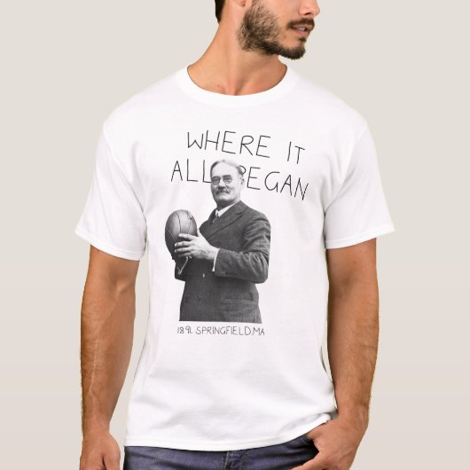 BASKETBAL: WAAR HET ALLEMAAL BEGON T-SHIRT (Voorkant)