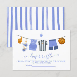 Basketbal waslijn Luier Raffle kaart