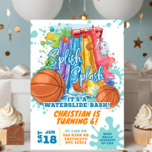 Basketbal Waterglijbaan Zwembad Verjaardagsfeestje