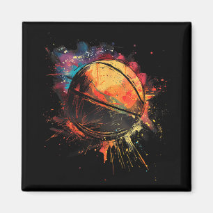 Basketbal Waterverf basketbalspeler Tekening Ar Magneet