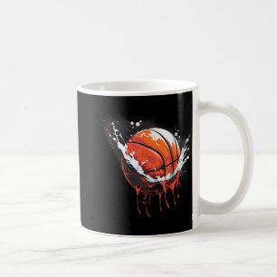 Basketbal Waterverf Kunstwerk Basketbal Speler Dr. Koffiemok
