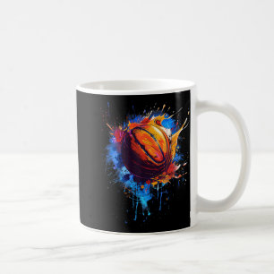 Basketbal Waterverf Kunstwerk Tekening Basketbal L Koffiemok