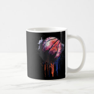 Basketbal Waterverf Tekening Kunstwerk Basketbal P Koffiemok