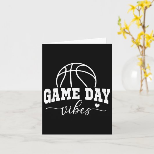 Basketbal Wedstrijd Dag Sfeer Basketbal Moeder Lev Kaart (Gele Bloem)