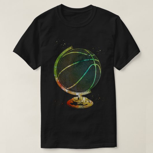 Basketbal Wereldbol 2 T-shirt (Design voorkant)