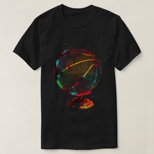 Basketbal Wereldbol 5 T-shirt (Design voorkant)