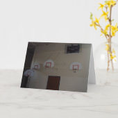 "Basketbal, wie dan ook?" Verjaardagskaart Kaart (Gele Bloem)