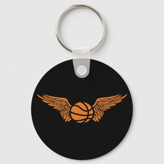 basketbal. Winged. Sleutelhanger (Voorkant)