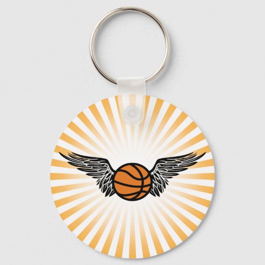 basketbal. Winged. Sleutelhanger (Voorkant)