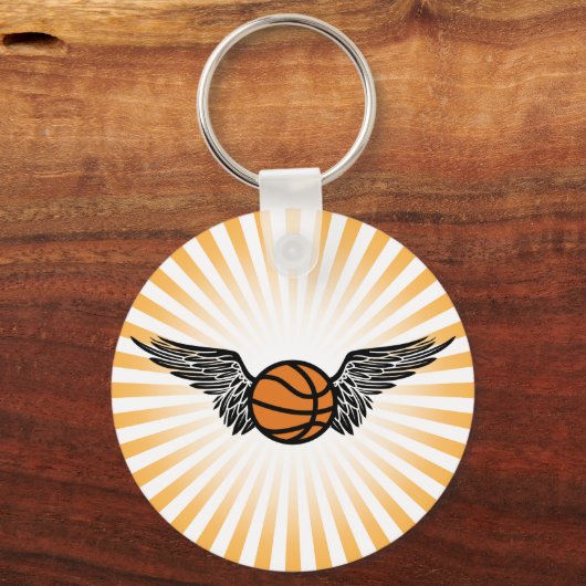 basketbal. Winged. Sleutelhanger (Voorkant)