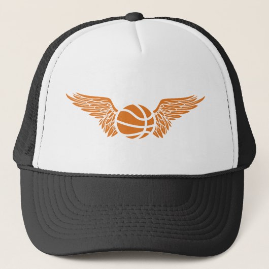 basketbal. Winged. Trucker Pet (Voorkant)