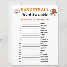 Basketbal Woord Ontscramble Spel
