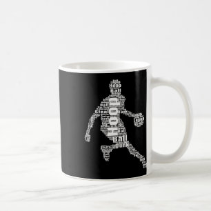 Basketbal Word Cloud Basketbal Sport Fan Boys B Koffiemok