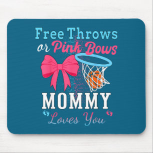 Basketbal worpen of roze strikken mama houdt van j muismat