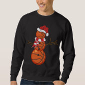 Basketbal Xmas Gift Sneeuwman Basketbal Chris Trui (Voorkant)