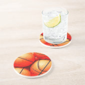 Basketbal Zandsteen Onderzetter (Zijkant)