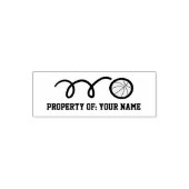 Basketbal zelf inkt stempel voor kinderen schoolbo (Design)