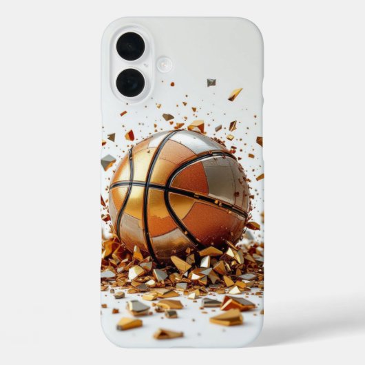 Basketbal Zilveren Dunk Schild Case-Mate iPhone Case (Achterkant)