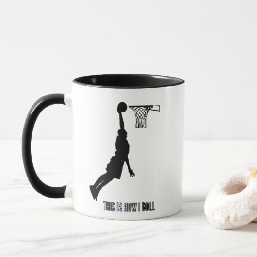 Basketbal: zo rol ik Tiener Kinder jongens Mok (Met donut)