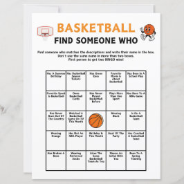 Basketbal Zoek iemand die het spel speelt