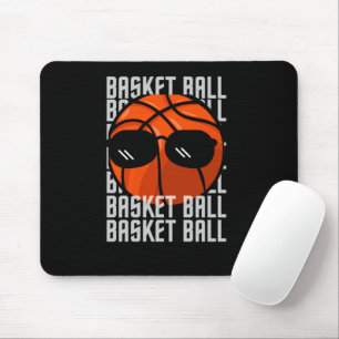 Basketbal zwarte bril muismat