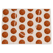 Basketbal Zwarte Speler Silhouet Gelukkige Verjaar Groot Cadeauzakje (Voorkant)