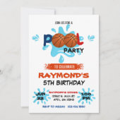 Basketbal Zwembad Party Verjaardag Kaart (Voorkant)