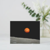 basketbalaarde uit de ruimte van de maan briefkaart (Staand voorkant)