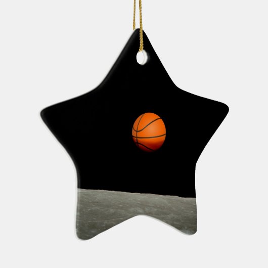 basketbalaarde uit de ruimte van de maan keramisch ornament (Rechts)
