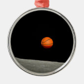 basketbalaarde uit de ruimte van de maan metalen ornament (Voorkant)