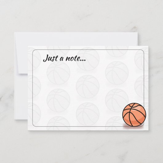 Basketbalballen Aangepaste Notitie Notitiekaartje (Voorkant)