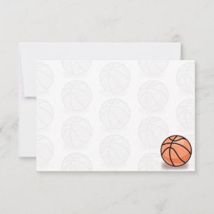 Basketbalballen Blanco Notitiekaartje
