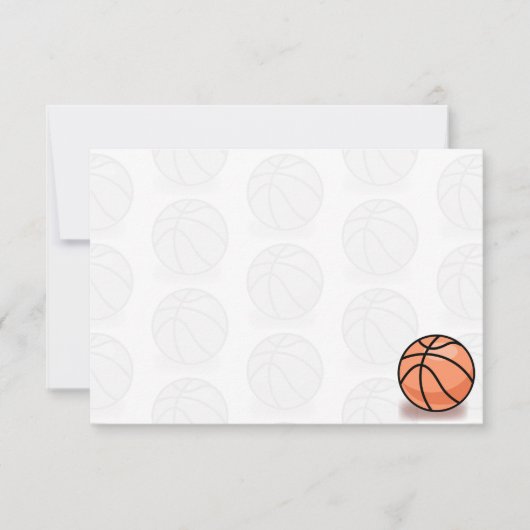 Basketbalballen Blanco Notitiekaartje (Voorkant)