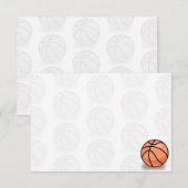 Basketbalballen Blanco Notitiekaartje (Voorkant / Achterkant)