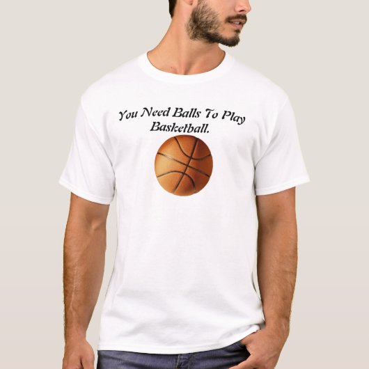 Basketbalballen hadden een grappig Mannen T-shirt (Voorkant)
