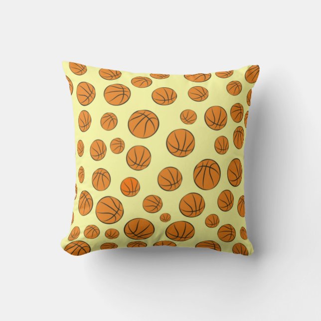 Basketbalballen Naadloos Patroon  Kussen (Voorkant)