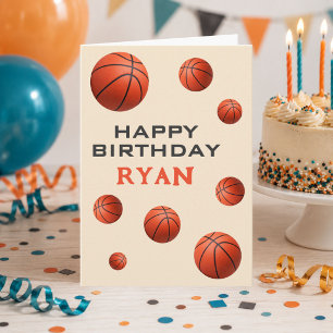 Basketbalballen Persoonlijke Verjaardag Gelukkig K Kaart