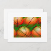 Basketbalballen Uitnodigingen (Voorkant / Achterkant)