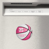 basketbalcadeaus voor roze blanke meisjes met team magneet (Insitu (Vaatwasser))