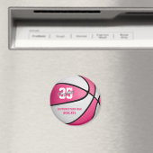 basketbalcadeaus voor roze blanke meisjes met team magneet (Insitu (Vaatwasser))