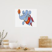 basketbalcartoon poster (Keuken)