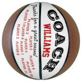 Basketbalcoach aangepast dank je cadeau - bal basketbal (Verticaal)