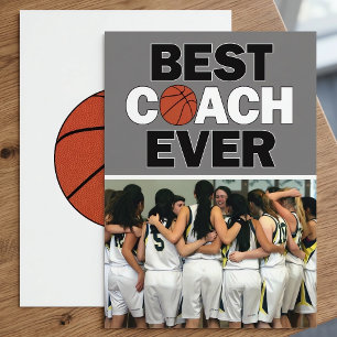 Basketbalcoach Aller Tijden Aangepaste Foto Bedank Bedankkaart