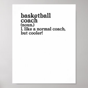 Basketbalcoach als een normale coach, maar dan koe poster