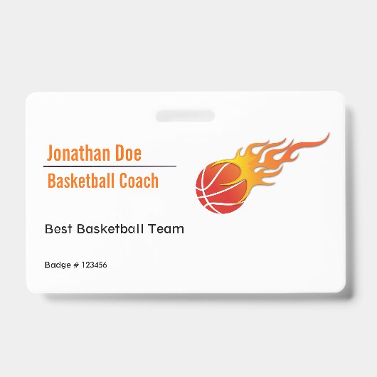 Basketbalcoach Badge (Voorzijde)