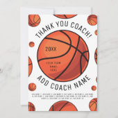 Basketbalcoach bedankt digitale of gedrukte Kaart (Voorkant)