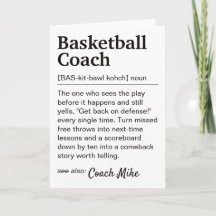 Basketbalcoach Definitie Persoonlijke Dankjewel