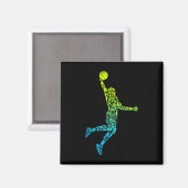 Basketbalcoach Dunking Kinder Mannen Boys Basketba Magneet (Voorkant / Achterkant)